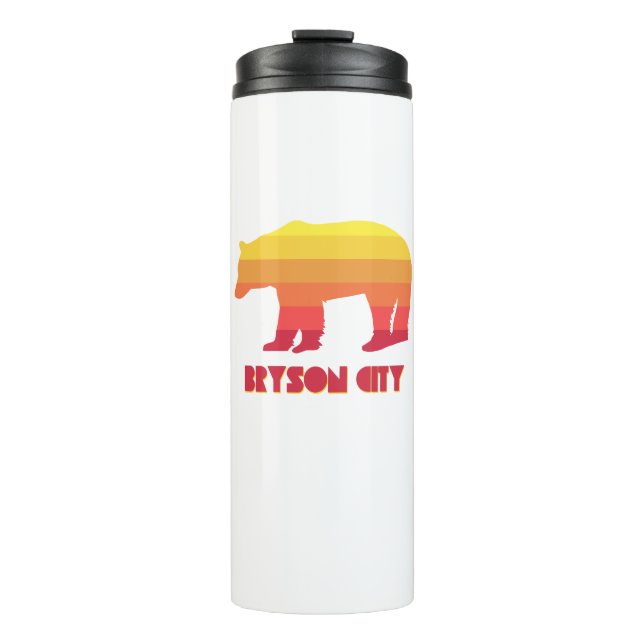 Bryson City North Carolina Rainbow Bear Thermal Tumbler (Front)
