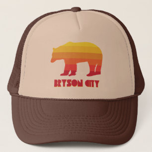 Bryson City North Carolina Rainbow Bear Trucker Hat