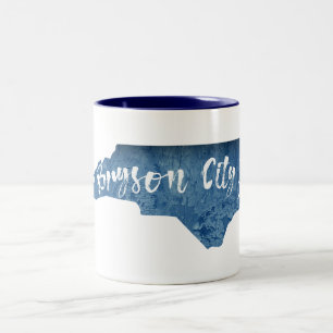 Bryson City North Carolina Wood Grain Two-Tone Coffee Mug