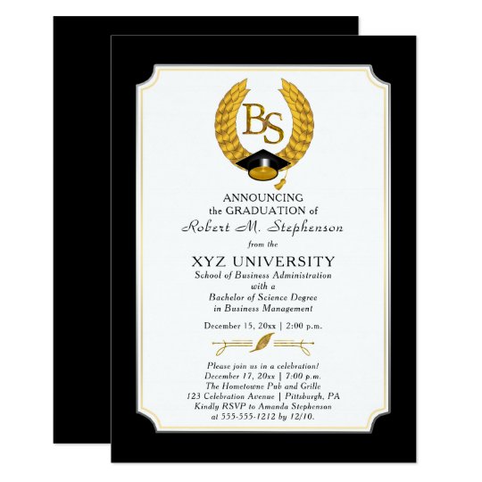BS - Bachelor of Science Degree College Graduation Card