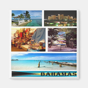 BS - Bahamas - Mosaic Collage Magnet