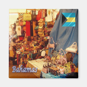 BS - Bahamas - Straw Market Magnet