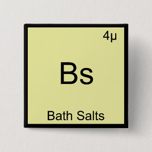 Bs - Bath Salts Funny Element Meme Chemistry Tee 15 Cm Square Badge
