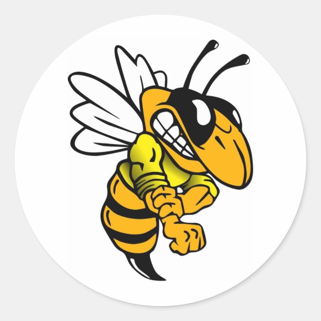Bsaa Yellow Jackets Under 8 Classic Round Sticker (Front)