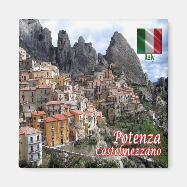 BSL009 POTENZA, CASTELMEZZANO, Fridge Magnet (Front)