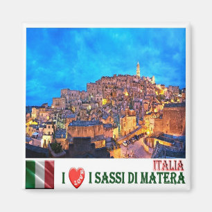 BSL018 MATERA The Sassi of Matera I Love, Fridge Magnet