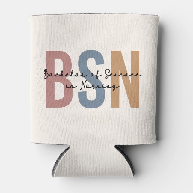 BSN Bachelor of Science in Nursing Graduation Can Cooler (Front)