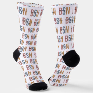 BSN Bachelor of Science in Nursing Graduation Socks