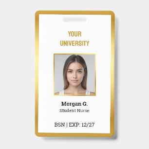 BSN Nurse Custom Photo Name ID Badge