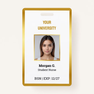 BSN Nurse Custom Photo Name ID Badge