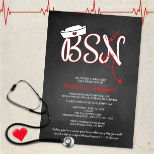 BSN nurse graduation party pinning ceremony invite