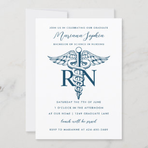 BSN RN Nurse Graduation Announcement Custom Colour