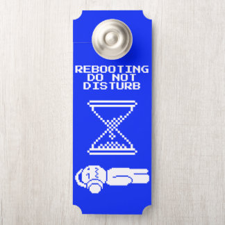BSOD Blue Retro Pixel Do Not Disturb Door Hanger