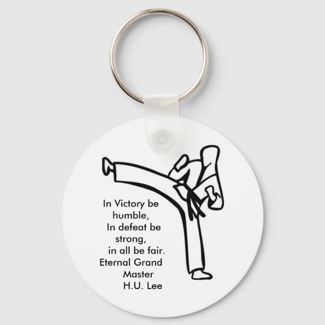 BSS0165, In Victory be humble,  In defeat be st... Key Ring (Front)