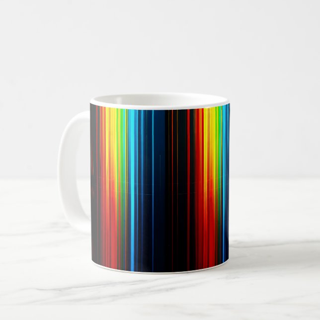 bstract Glowing Colour Bars Coffee Mug (Front Left)