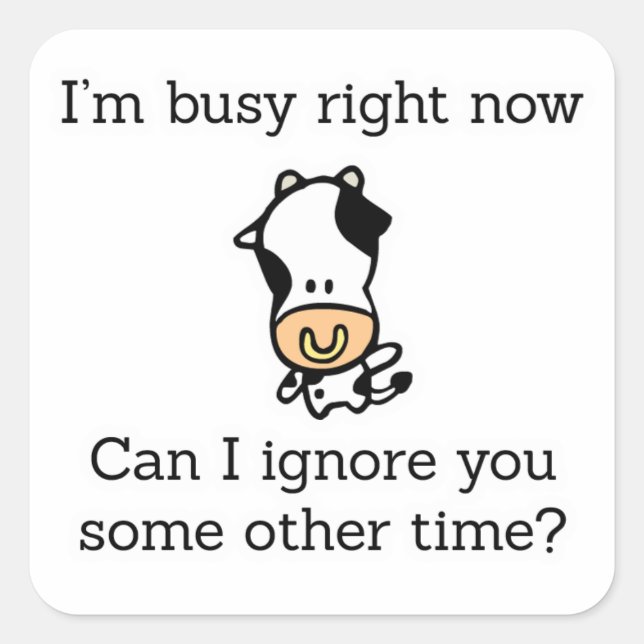 Bsy Right Now Square Sticker (Front)