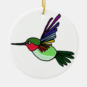 BT- Hummingbird Art Ornament
