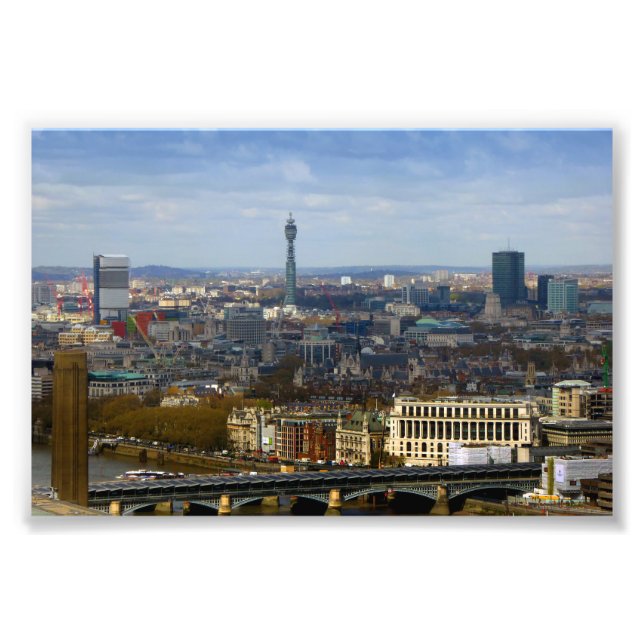 BT Tower London Skyline Cityscape England UK Photo Print (Front)