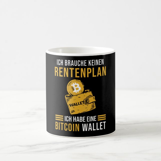 BTC Bitcoin Wallet Saying Coffee Mug (Center)