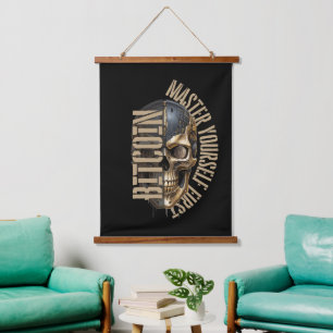 BTC motivation Skull Bitcoin crypto Hanging Tapestry