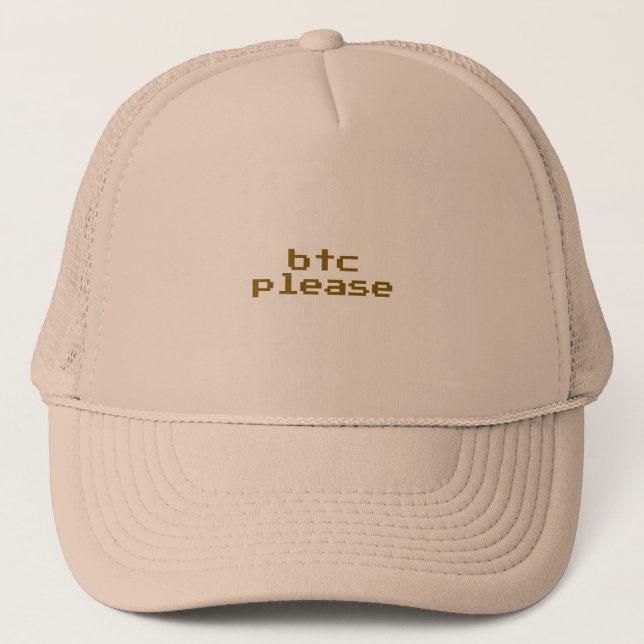 btc please trucker hat (Front)
