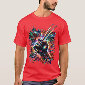BTN124 Drumsticks Drummer Drumset Drums Drumming M T-Shirt