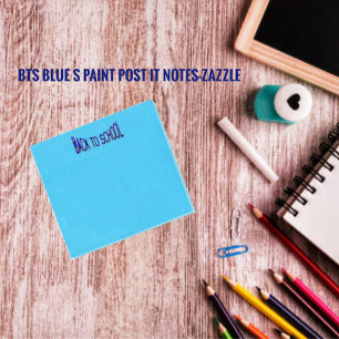 BTS Blue S Paint Post-it Notes