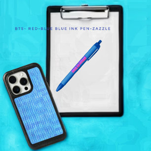 BTS-Red-Blue Blue Ink Pen
