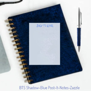 BTS Shadow-Blue Post-it Notes