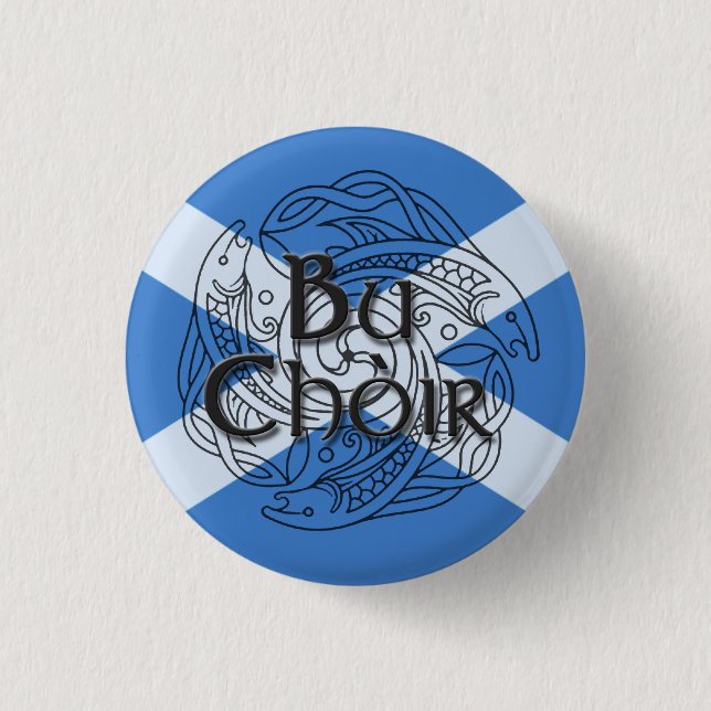 Bu Choir Saltire 3 Cm Round Badge (Front)