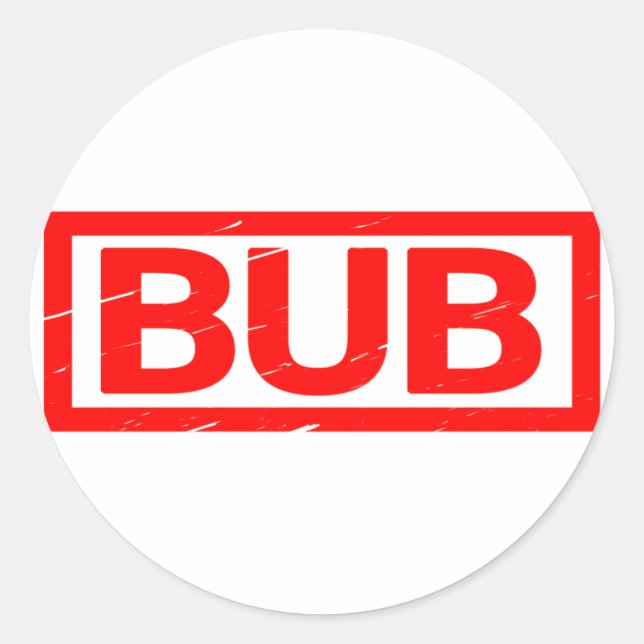 Bub Stamp Classic Round Sticker (Front)