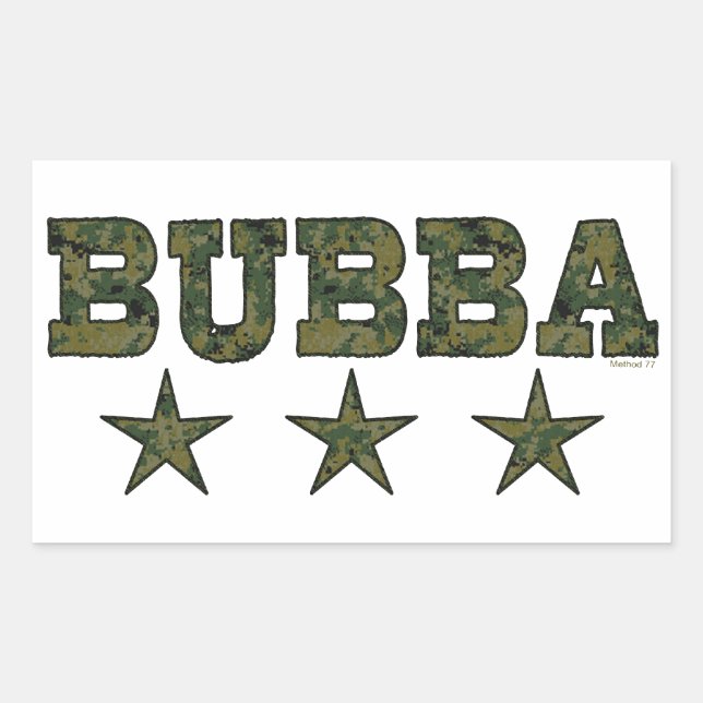 Bubba camouflage stars Stickers (Front)