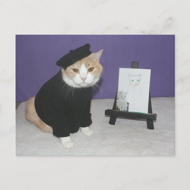 Bubba, Chat d'artiste Postcard (Front)