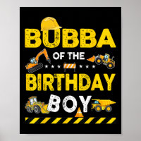 Bubba Of The Birthday Boy Construction Worker Birt
