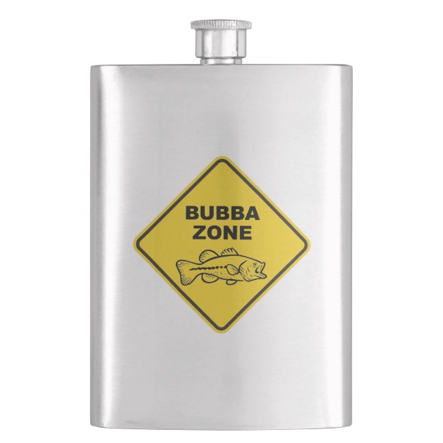 Bubba Zone Bass Fishing Hip Flask (Front)