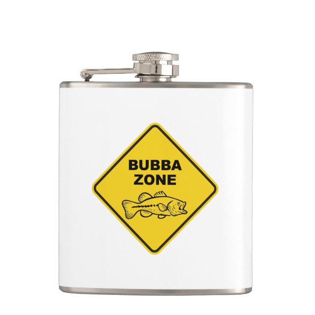 Bubba Zone Bass Fishing Hip Flask (Front)