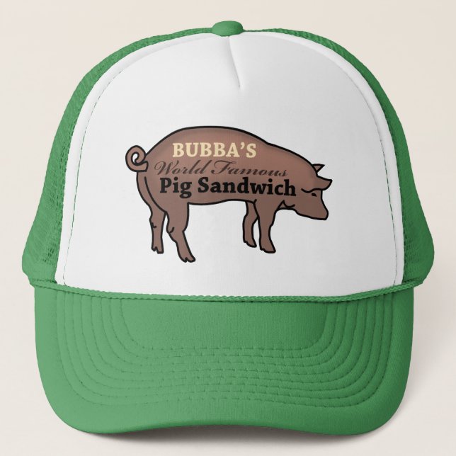 Bubba's World Famous Pig Sandwich Trucker Hat (Front)
