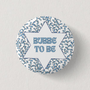 "Bubbe to Be" Funny New Grandma Modern Jewish Cute 3 Cm Round Badge