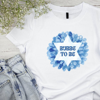 "Bubbe to Be" Funny New Jewish Grandma Watercolor T-Shirt