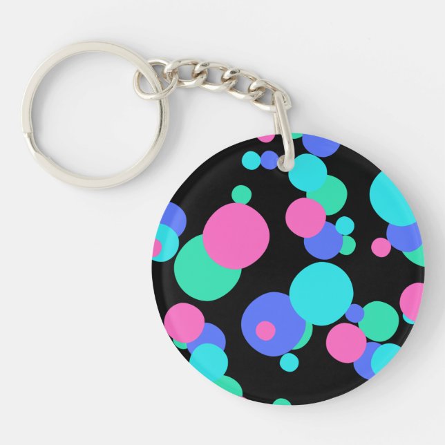 Bubble Abstract Pattern       Key Ring (Front)