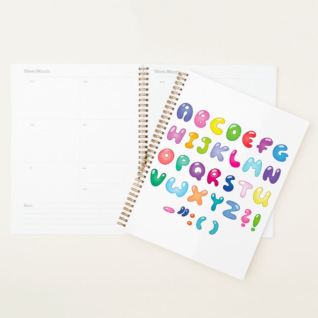 Bubble Alphabet Letters Kids Typography Planner (Creator Uploaded)