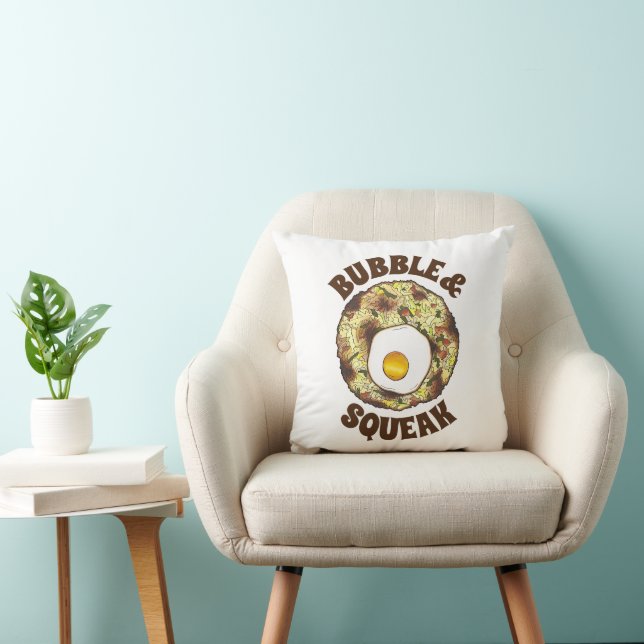 Bubble and Squeak Brunch UK British Food Cuisine Cushion (Chair)