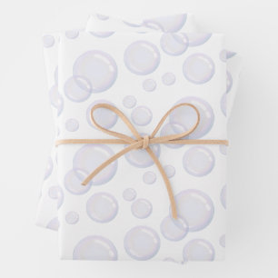 Bubble Bath Blowing Bubbles bubble wrap spa party Wrapping Paper Sheet
