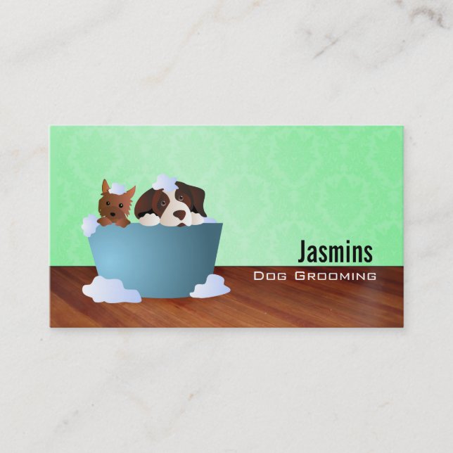 Bubble Bath Dogs Business Cards (Front)
