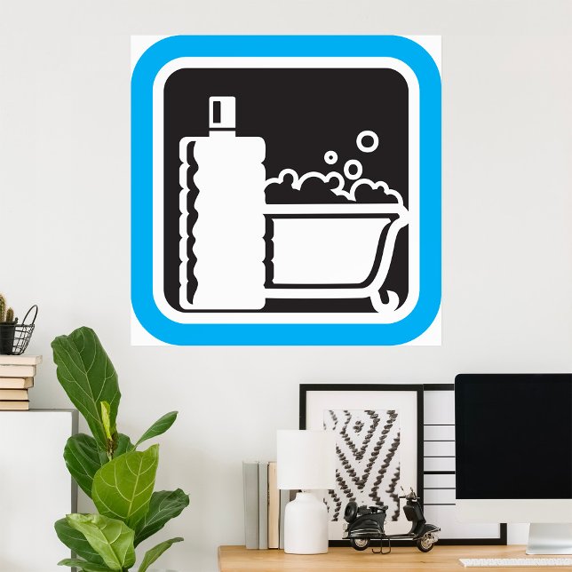 Bubble Bath Icon Relaxing Bathroom Spa Poster (Creator Uploaded)