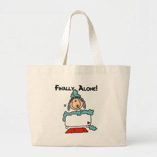 Bubble Bath Stick Figure Tshirts and Gifts Large Tote Bag