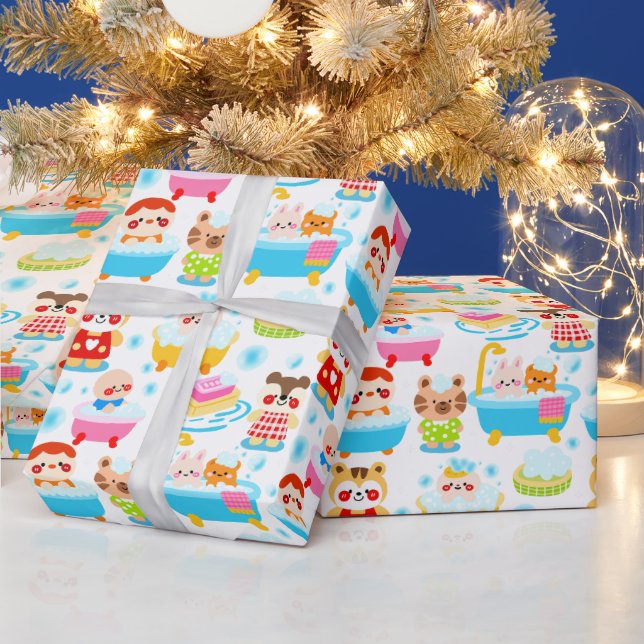 Bubble Bath Time (PLEASE READ BELOW) Wrapping Paper (Holidays)