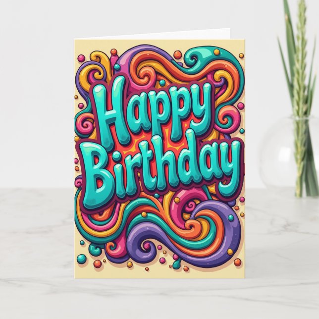 Bubble Birthday Card (Front)
