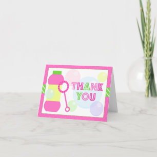 Bubble Birthday Party Thank You Card