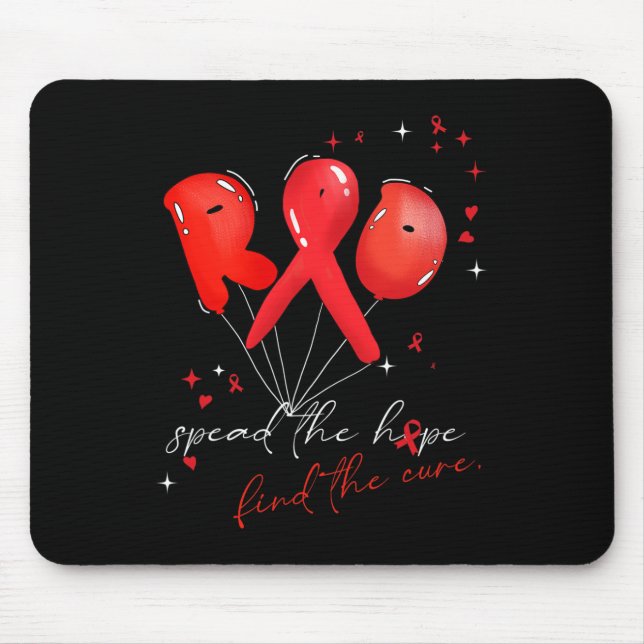 bubble blood cancer awareness red spread the hope  mouse pad (Front)